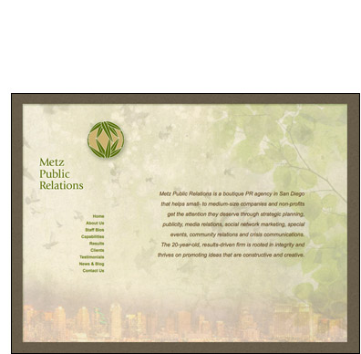 Metz Public Relations Website